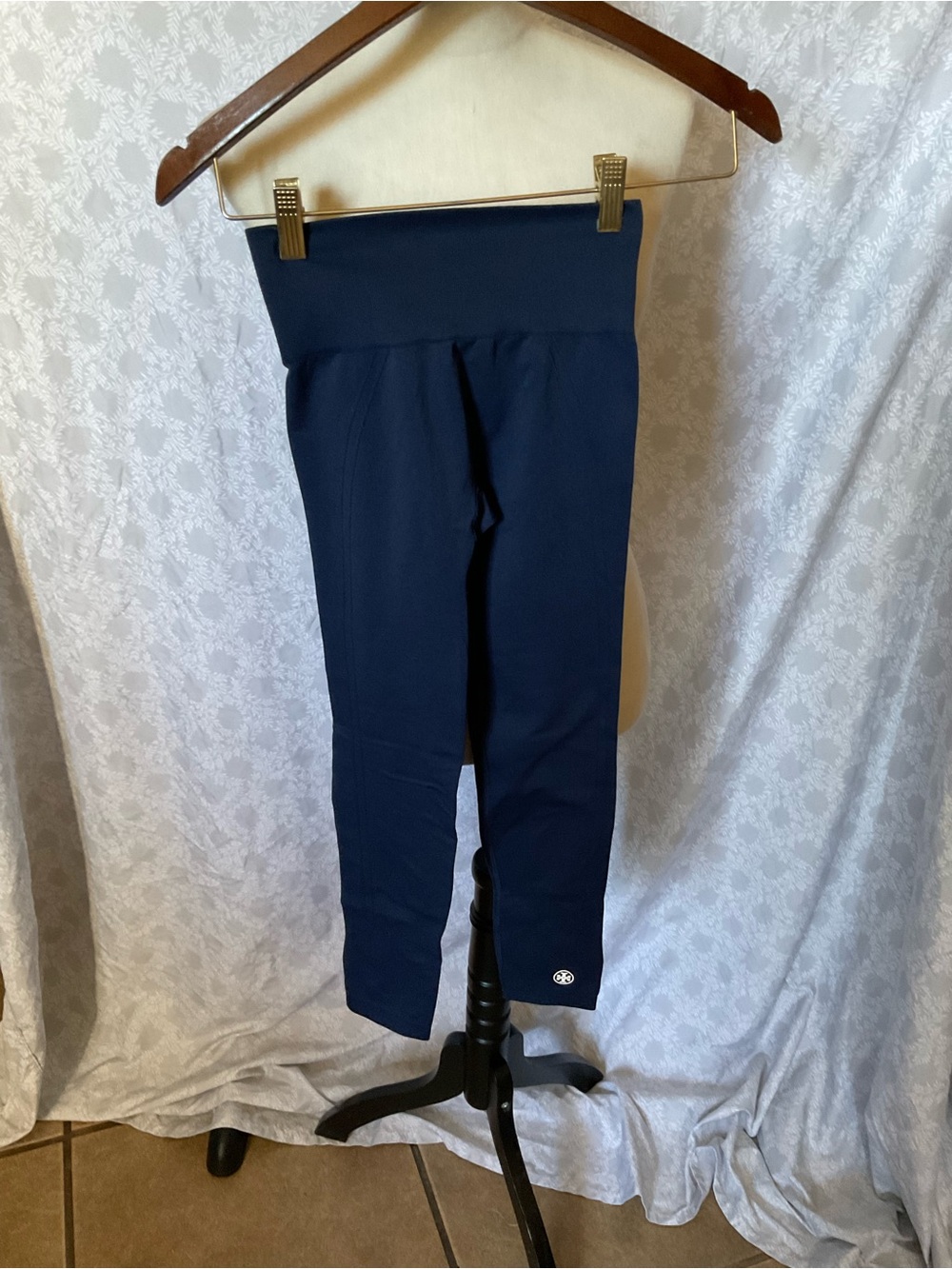 Tory Sport Navy High-Waist Leggings